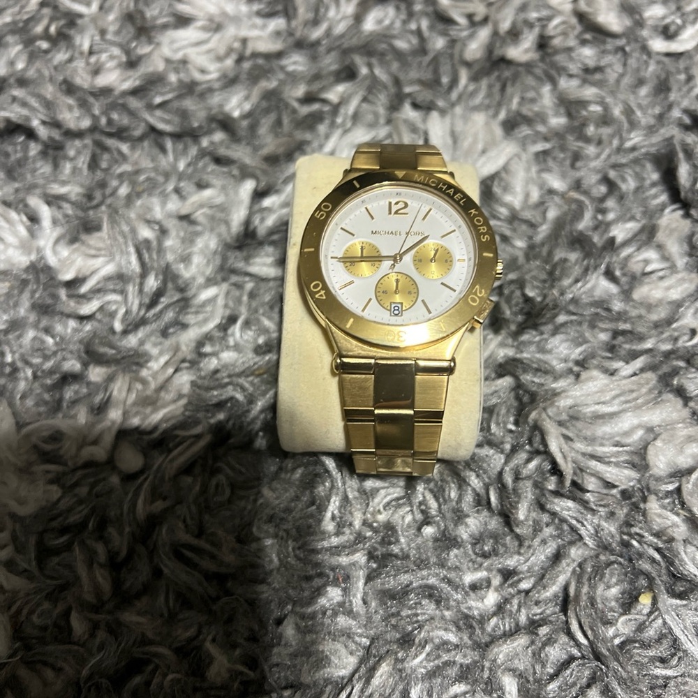 Michael Kors 'Wyatt' MK5933 Chronograph Bracelet Watch, 40mm Gold